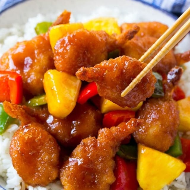 L. Sweet & Sour Shrimp.
