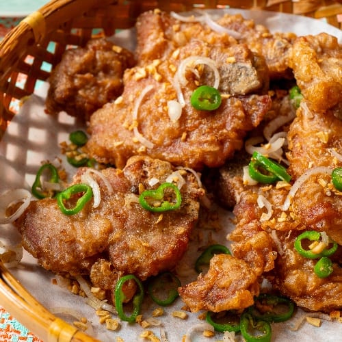 80. Spicy Salt & Pepper Pork Chop 🌶️.
