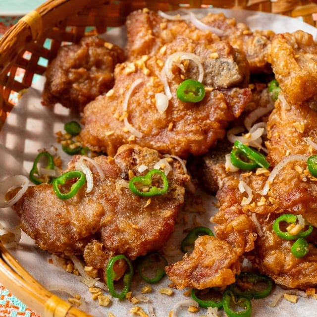 80. Spicy Salt & Pepper Pork Chop 🌶️.